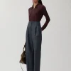 Online Eunah Trousers Wool Blend Suiting Slate Trousers | Tailoring