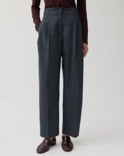 Online Eunah Trousers Wool Blend Suiting Slate Trousers | Tailoring