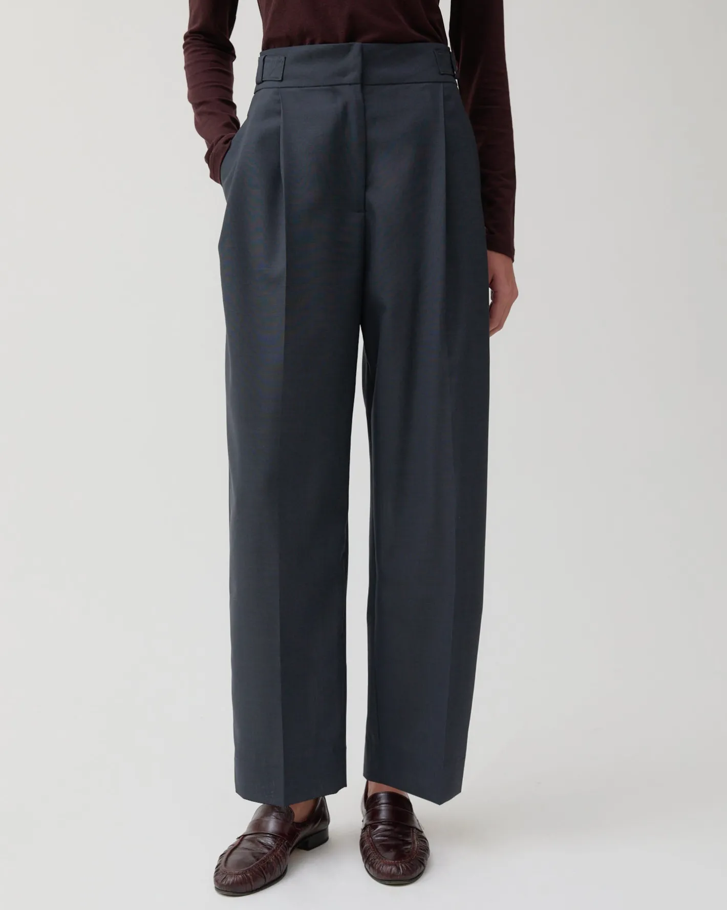 Online Eunah Trousers Wool Blend Suiting Slate Trousers | Tailoring