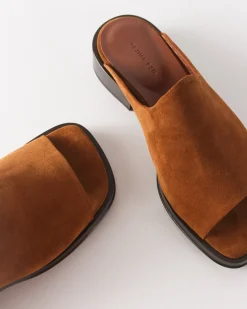 Sale Flat Mule Suede Tan Flats