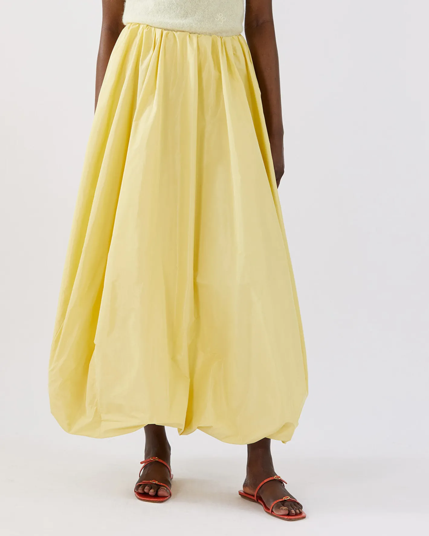 Online Flora Skirt Taffeta Yellow Skirts | Clothing