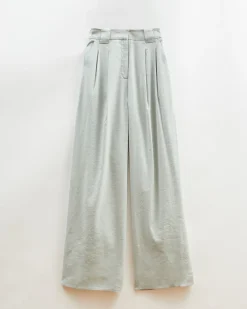 Sale Freya Trousers Viscose Linen Blend Blue Trousers | Tailoring