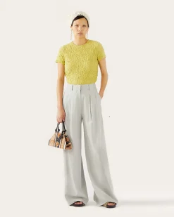 Sale Freya Trousers Viscose Linen Blend Blue Trousers | Tailoring