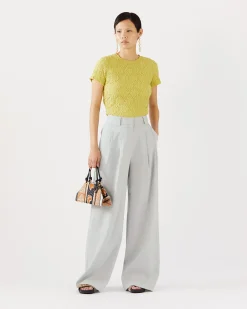 Sale Freya Trousers Viscose Linen Blend Blue Trousers | Tailoring