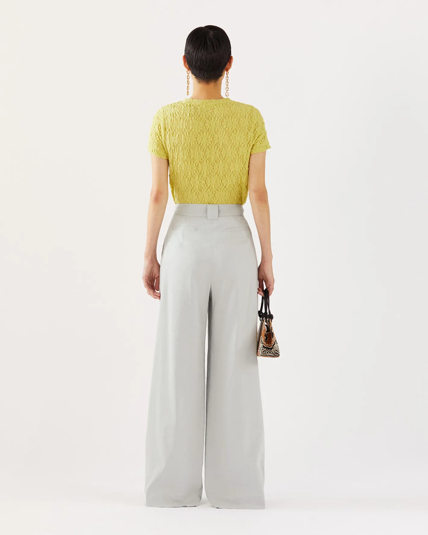Sale Freya Trousers Viscose Linen Blend Blue Trousers | Tailoring