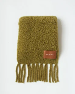Discount Fringe Scarf Bouclé Alpaca Green Hats | Scarves