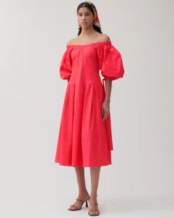 Discount Greta Dress Organic Cotton Red Dresses | Clothing