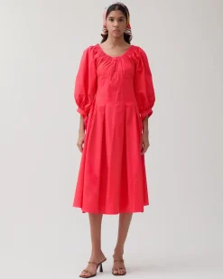Discount Greta Dress Organic Cotton Red Dresses | Clothing