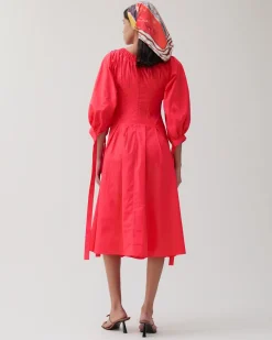 Discount Greta Dress Organic Cotton Red Dresses | Clothing