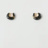 Outlet Iris Hoop Earrings Gold Plated and Enamel Earrings