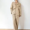 Discount Isla Blazer Cotton Silk Double-face Beige Tailoring | Jackets