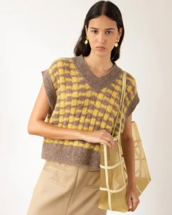 Online Jamie Vest Alpaca Blend Yellow Knitwear | Clothing