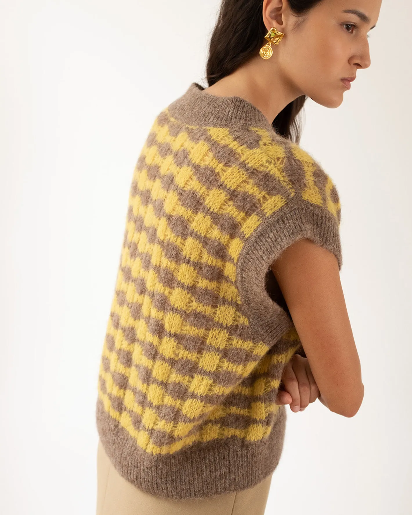 Online Jamie Vest Alpaca Blend Yellow Knitwear | Clothing