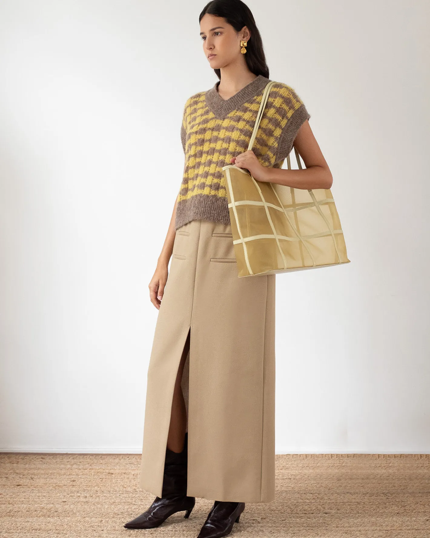 Online Jamie Vest Alpaca Blend Yellow Knitwear | Clothing