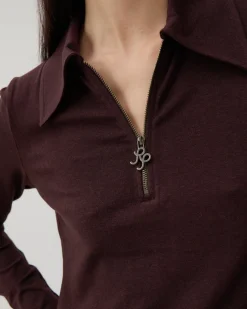 Sale Jasmine Top Tencel Cotton Blend Jersey Brown T-Shirts & Tanks | Clothing