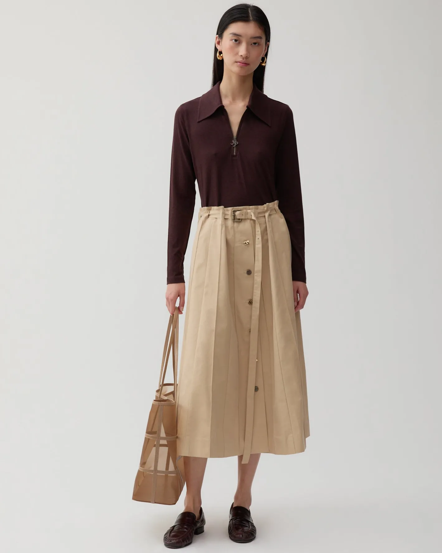 Sale Jasmine Top Tencel Cotton Blend Jersey Brown T-Shirts & Tanks | Clothing
