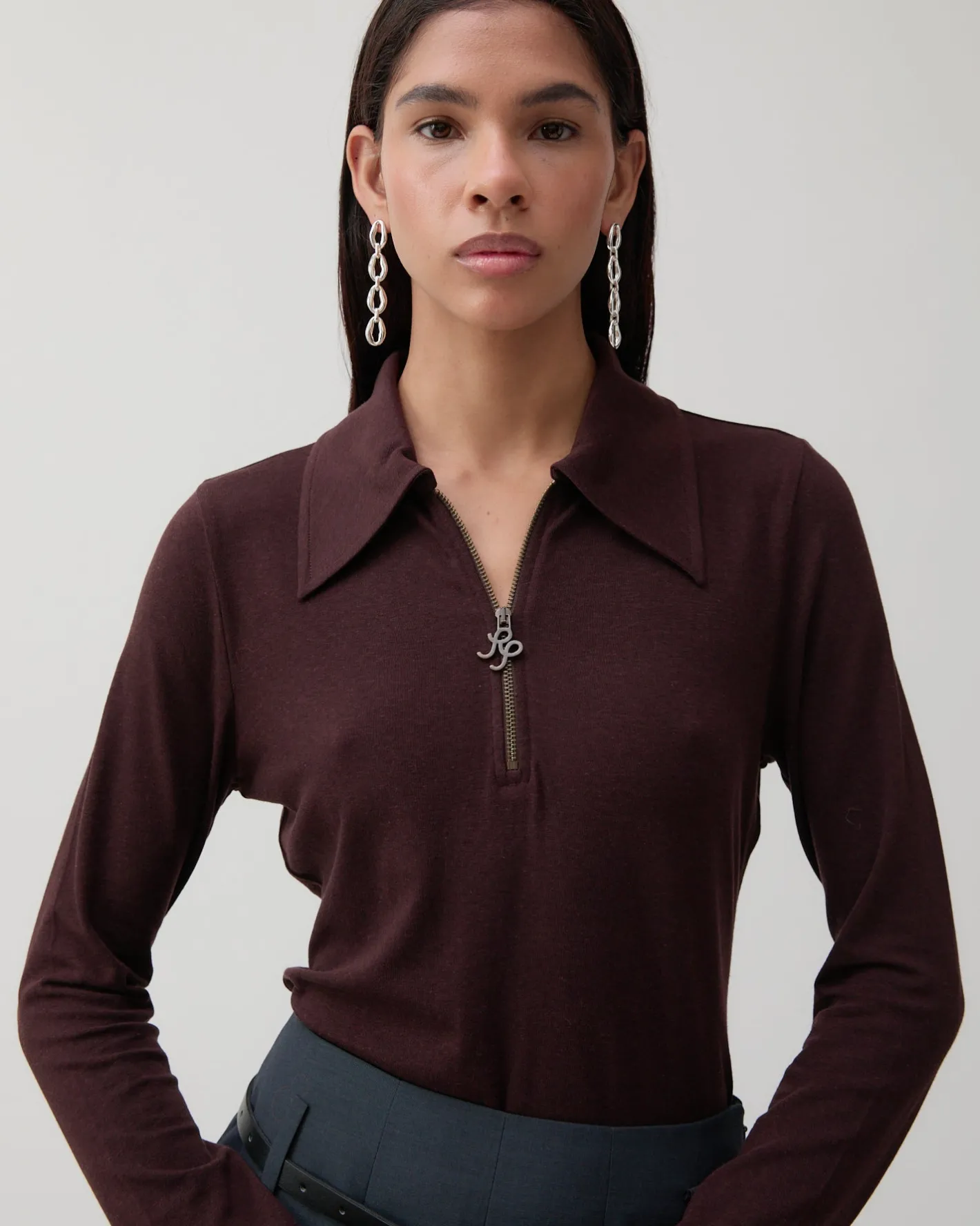 Sale Jasmine Top Tencel Cotton Blend Jersey Brown T-Shirts & Tanks | Clothing