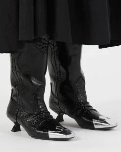 Fashion Jessie Boots Leather Black Boots