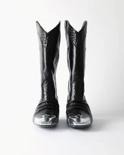 Fashion Jessie Boots Leather Black Boots