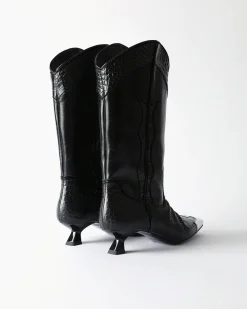 Fashion Jessie Boots Leather Black Boots