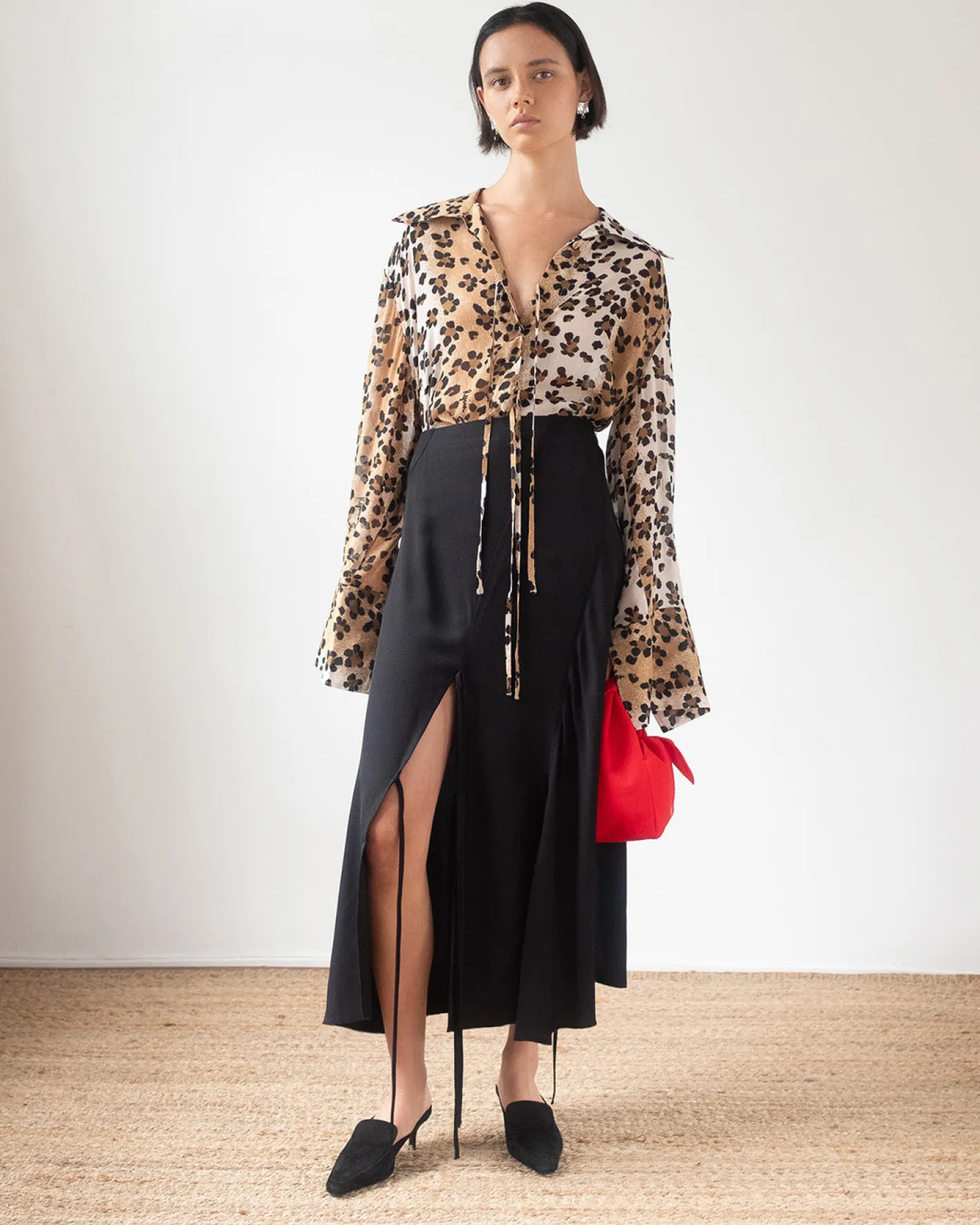 Hot Joey Skirt Crepe Twill Viscose Black Skirts | Clothing