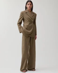 Online Johanna Blazer Wool Blend Olive Tailoring | Jackets