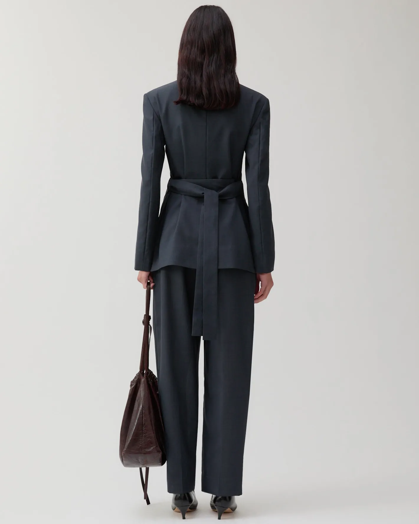 New Johanna Blazer Wool Blend Suiting Slate Tailoring | Jackets