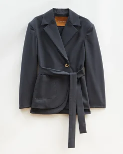 New Johanna Blazer Wool Blend Suiting Slate Tailoring | Jackets