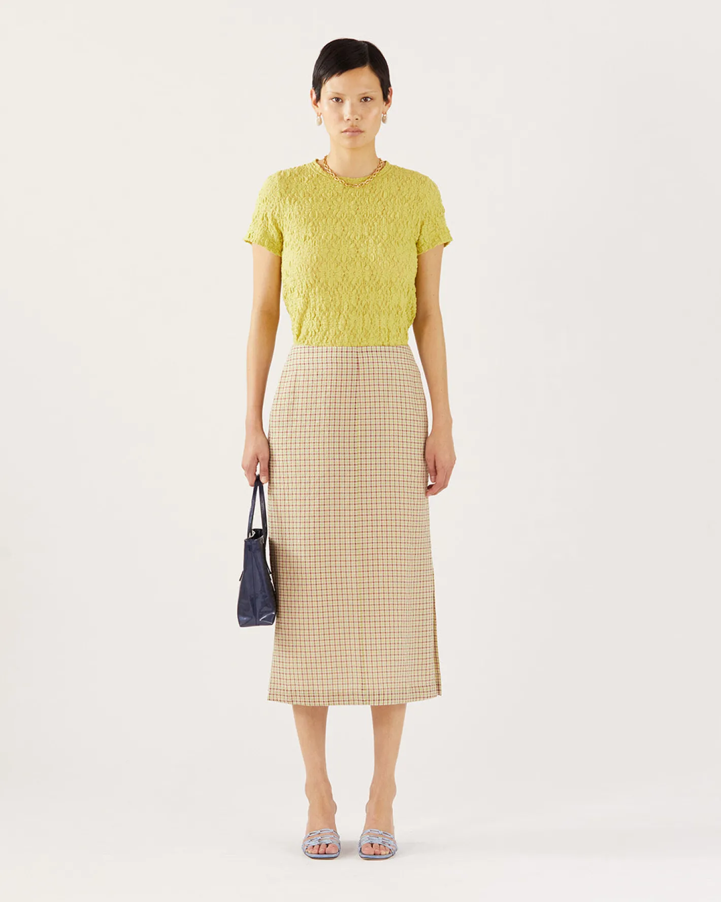 Best Justine Skirt Check Green Skirts | Clothing