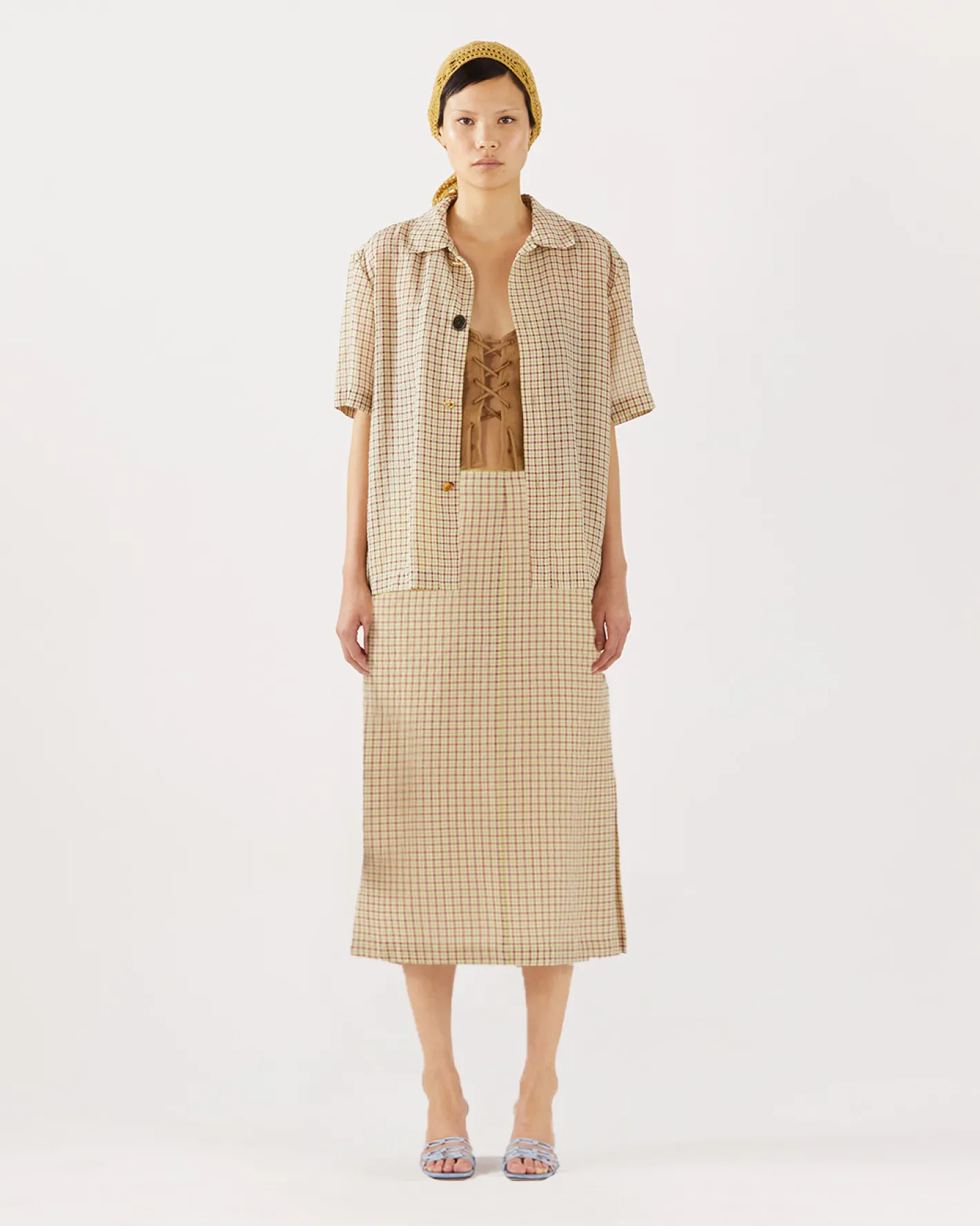 Best Justine Skirt Check Green Skirts | Clothing