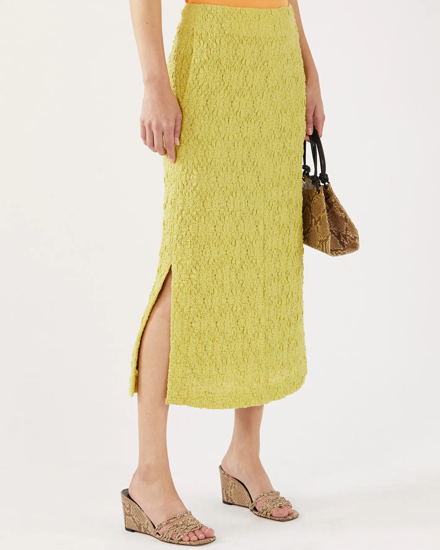 Fashion Justine Skirt Lace Floral Lime Skirts | Clothing