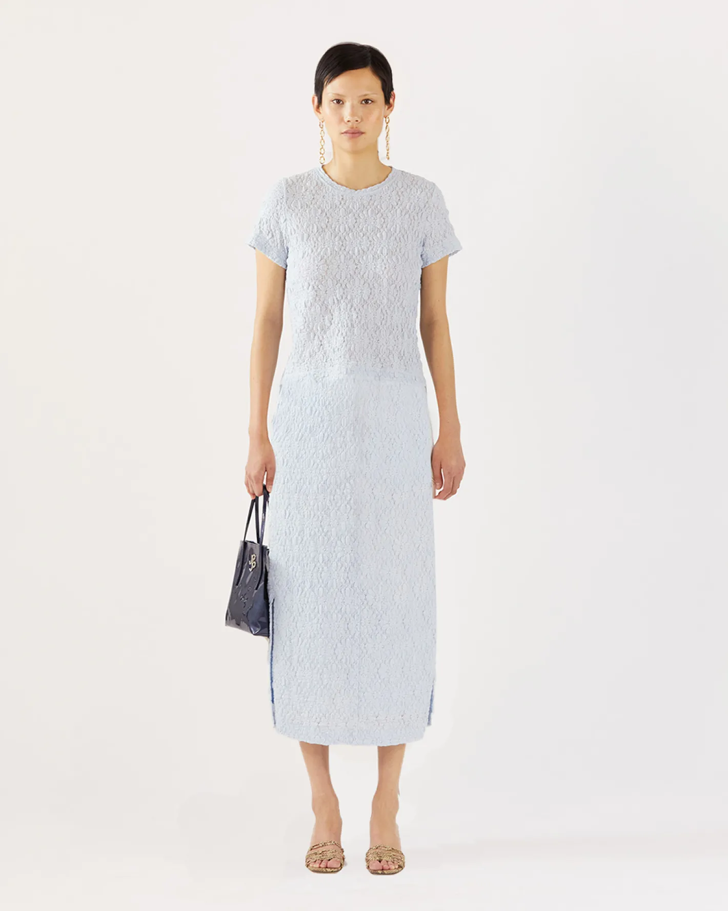 Online Justine Skirt Lace Floral Blue Skirts | Clothing