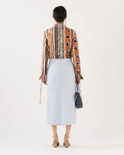 Online Justine Skirt Lace Floral Blue Skirts | Clothing