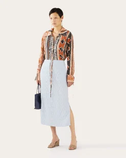 Online Justine Skirt Lace Floral Blue Skirts | Clothing
