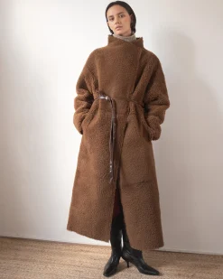 Hot Kayla Coat Shearling Brown Coats | Coats