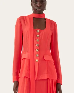 Outlet Kekoa Top Chiffon Hot Pink Shirts & Blouses | Clothing