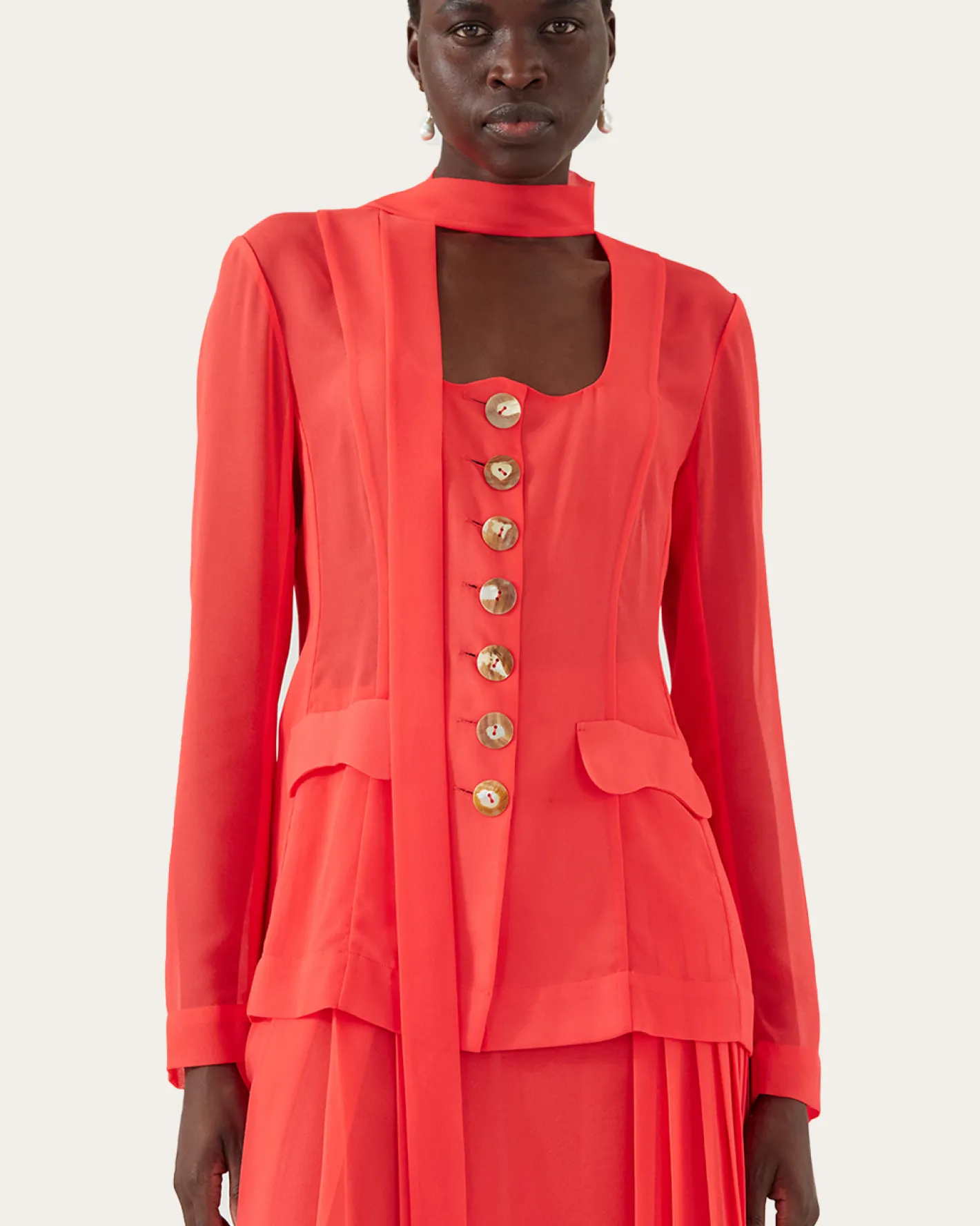 Outlet Kekoa Top Chiffon Hot Pink Shirts & Blouses | Clothing
