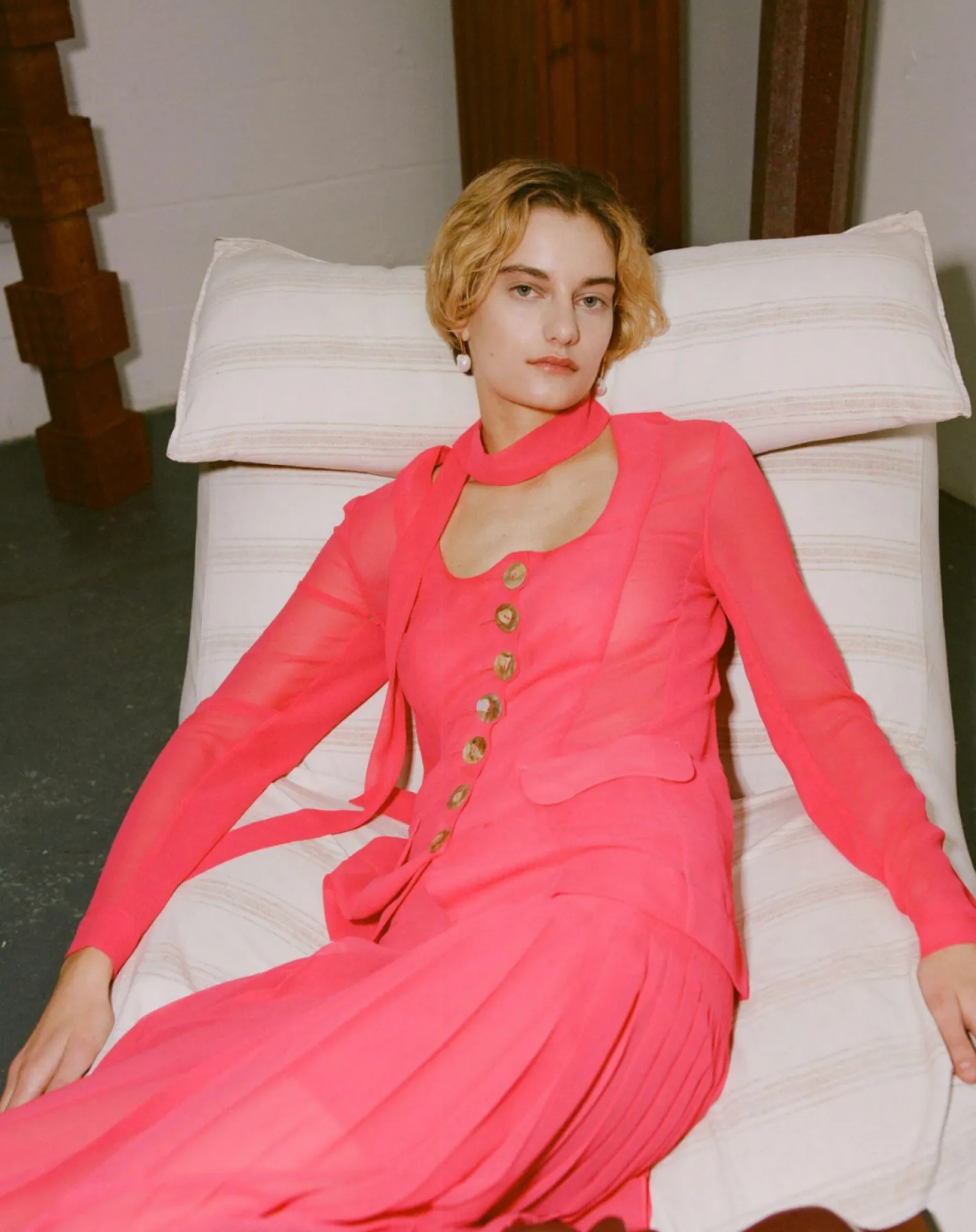 Outlet Kekoa Top Chiffon Hot Pink Shirts & Blouses | Clothing