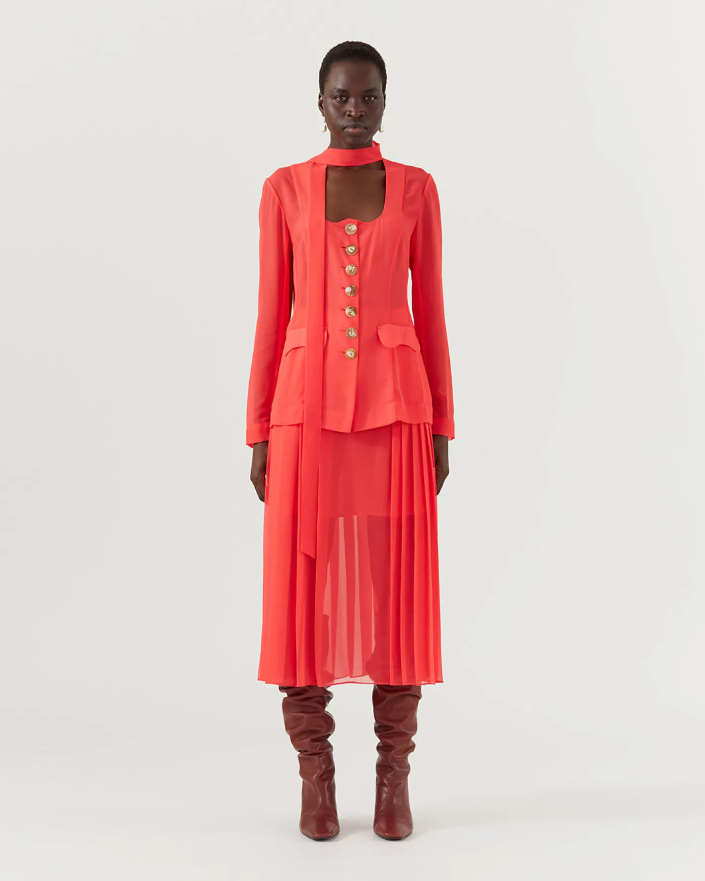 Outlet Kekoa Top Chiffon Hot Pink Shirts & Blouses | Clothing