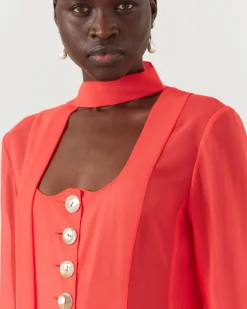 Outlet Kekoa Top Chiffon Hot Pink Shirts & Blouses | Clothing