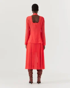 Outlet Kekoa Top Chiffon Hot Pink Shirts & Blouses | Clothing