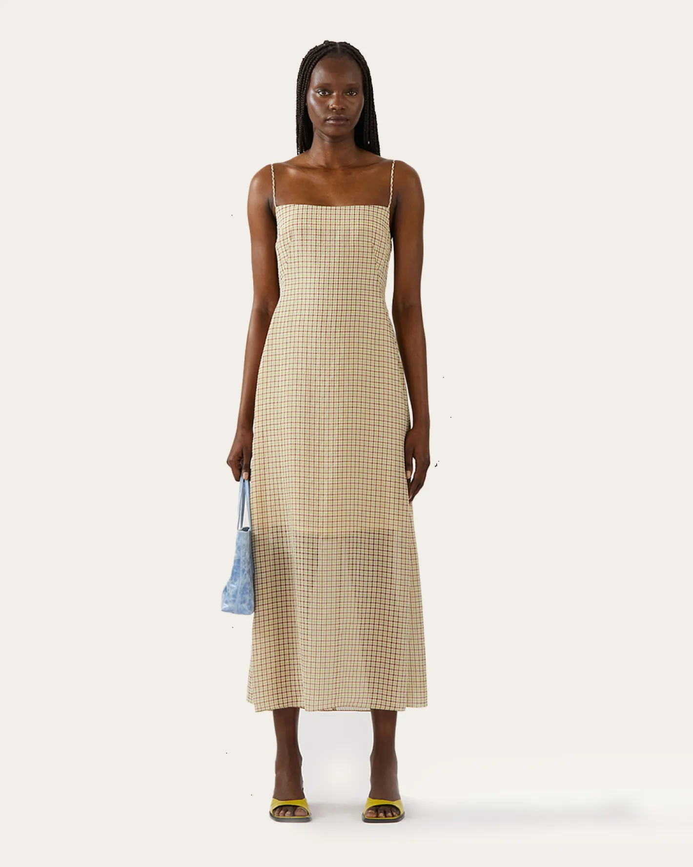 Sale Kennedy Dress Check Green Dresses | Clothing