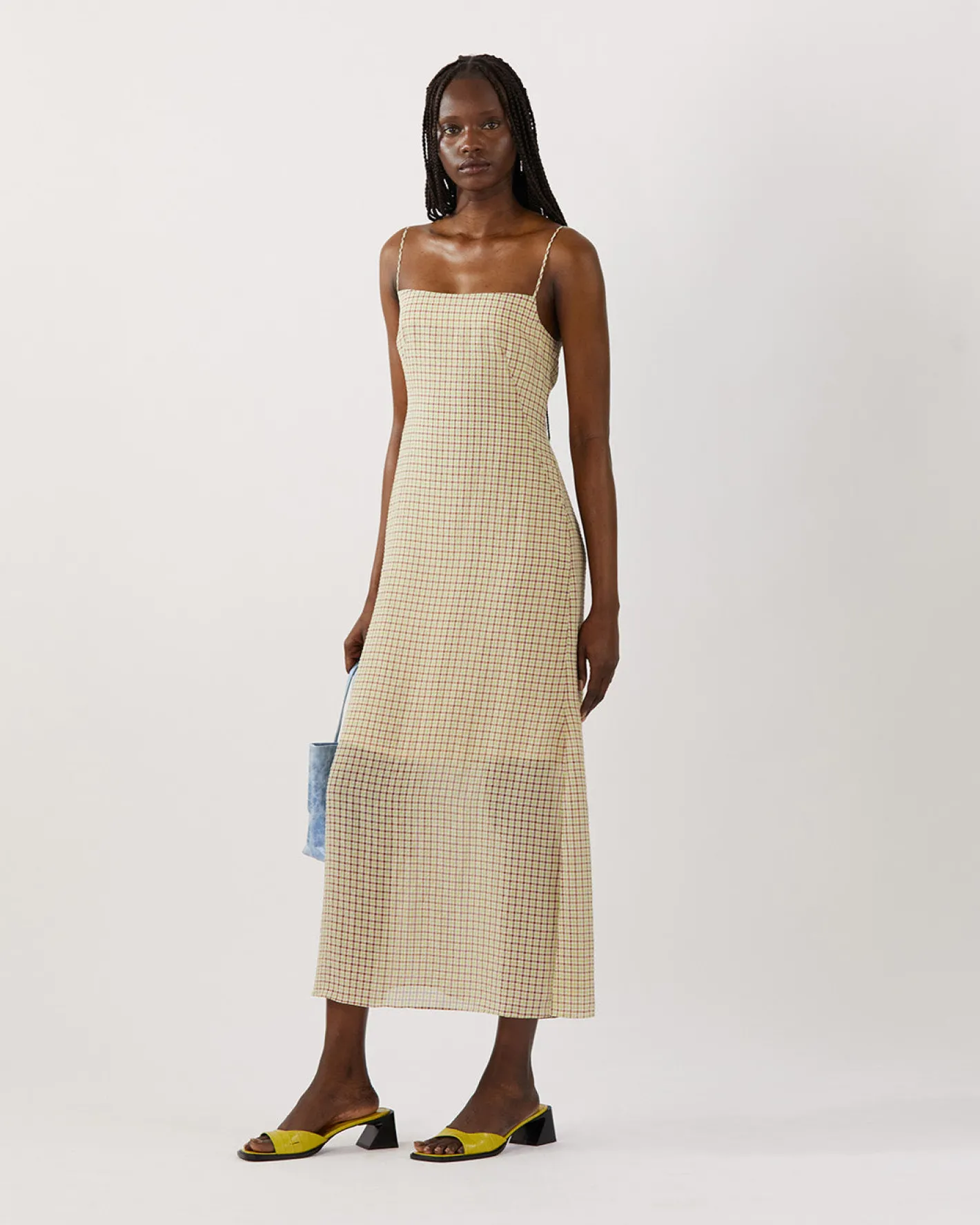 Sale Kennedy Dress Check Green Dresses | Clothing