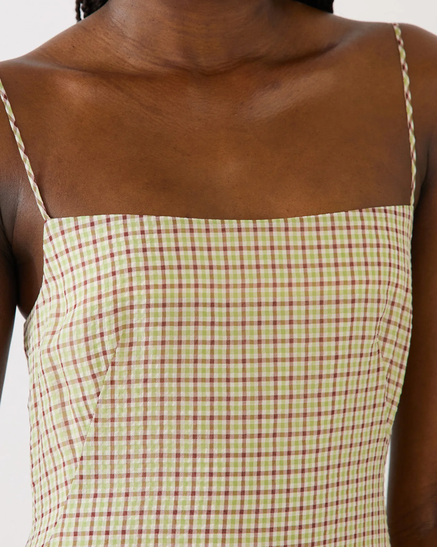 Sale Kennedy Dress Check Green Dresses | Clothing