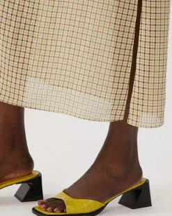 Sale Kennedy Dress Check Green Dresses | Clothing