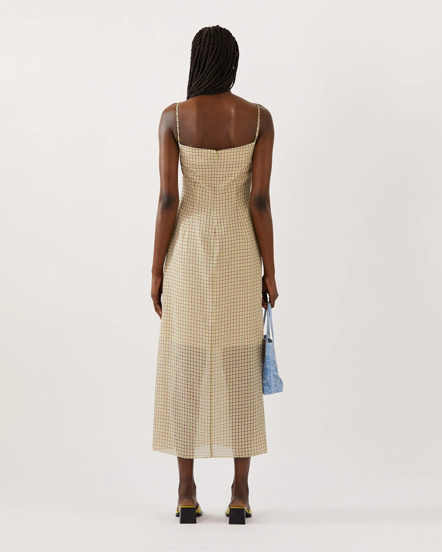 Sale Kennedy Dress Check Green Dresses | Clothing
