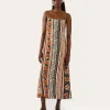 Fashion Kennedy Dress Tencel Print Brown Dresses