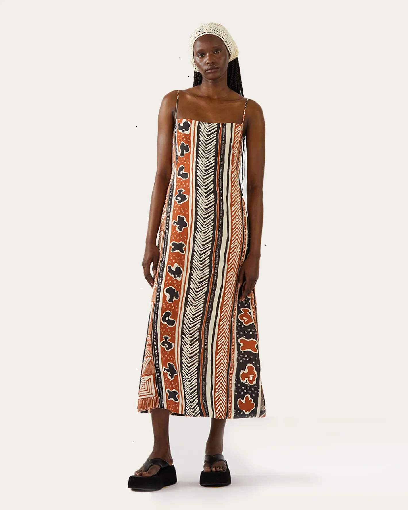 Fashion Kennedy Dress Tencel Print Brown Dresses
