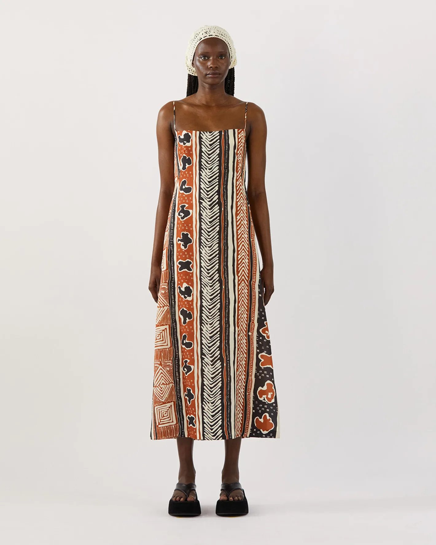 Fashion Kennedy Dress Tencel Print Brown Dresses