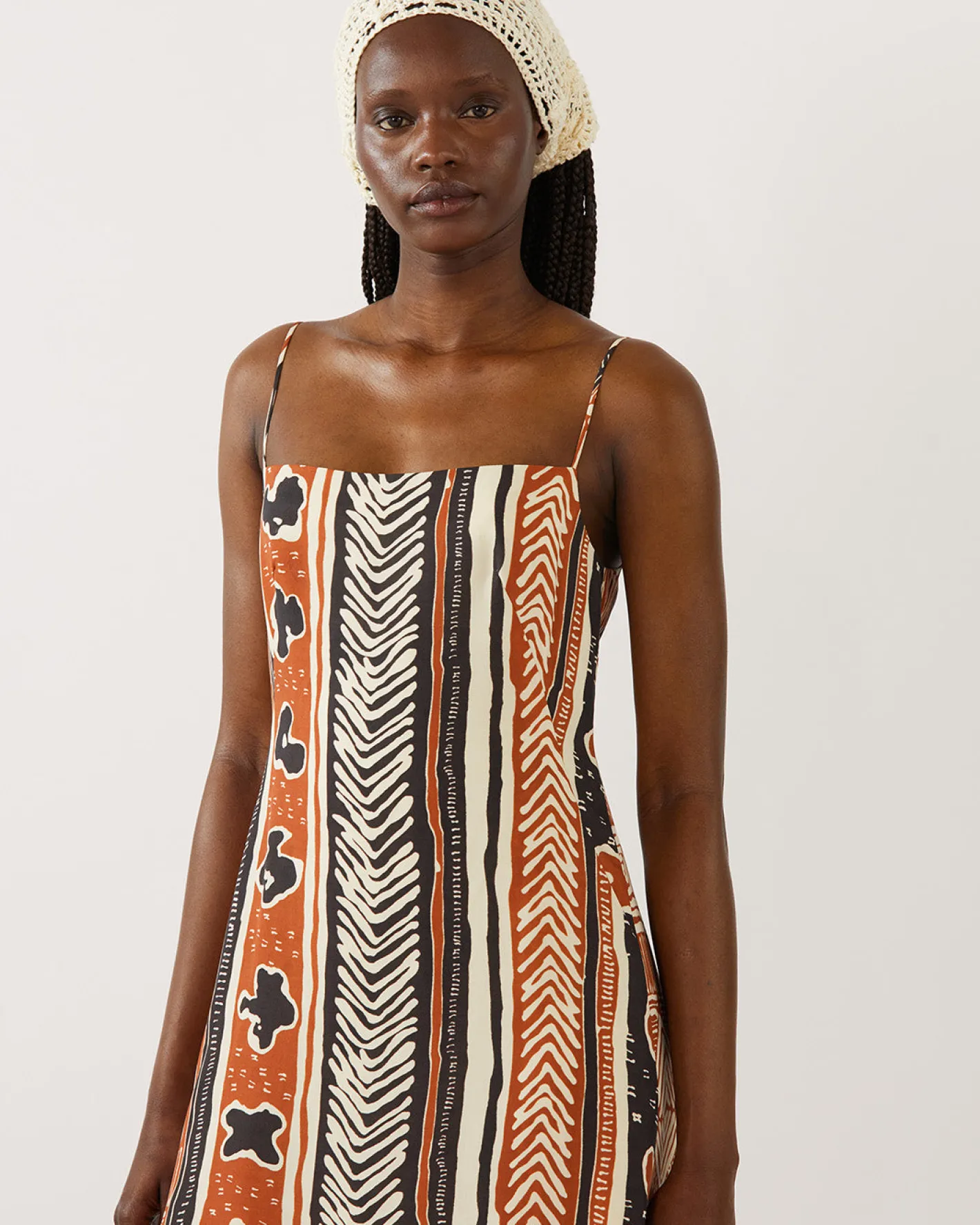 Fashion Kennedy Dress Tencel Print Brown Dresses
